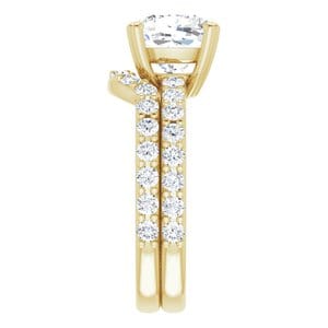 Rings 14K Yellow 8 mm Cushion Engagement Ring Mounting