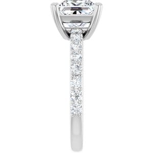 Rings 14K White 7 mm Square Engagement Ring Mounting