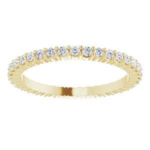 Rings 14K Yellow 1.3 mm Round Eternity Band Mounting Size 4