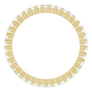 Rings 14K Yellow 1.3 mm Round Eternity Band Mounting Size 4