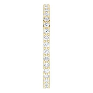 Rings 14K Yellow 1.3 mm Round Eternity Band Mounting Size 4