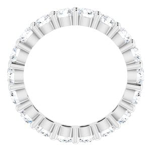 Rings Platinum 3 mm Round Eternity Band Mounting Size 4