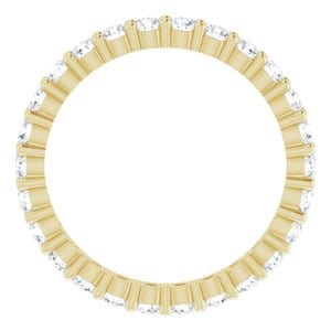Rings 14K Yellow 2 mm Round Eternity Band Mounting Size 4.5