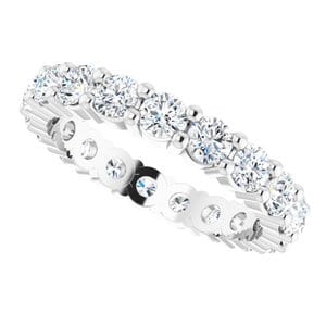 Rings Platinum 2.75 mm Round Eternity Band Mounting Size 4.5