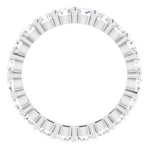 Rings Platinum 2.75 mm Round Eternity Band Mounting Size 4.75