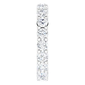Rings Platinum 2.75 mm Round Eternity Band Mounting Size 4