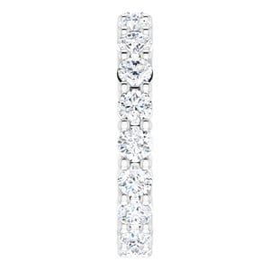 Rings Platinum 2.75 mm Round Eternity Band Mounting Size 4.5