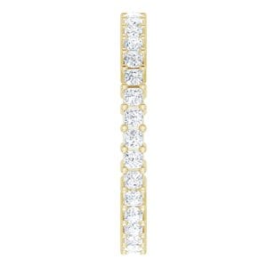 Rings 14K Yellow 1.5x1.5 mm Square Eternity Band Mounting Size 4.75