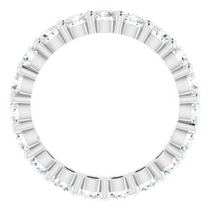 Rings Platinum 2.75 mm Round Eternity Band Mounting Size 4.5