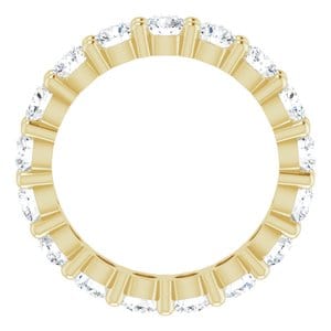 Rings 14K Yellow 3.2 mm Round Eternity Band Mounting Size 4.75