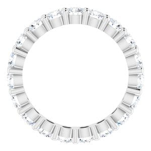 Rings Platinum 2.75 mm Round Eternity Band Mounting Size 4