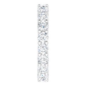 Rings Platinum 2.75 mm Round Eternity Band Mounting Size 4.75