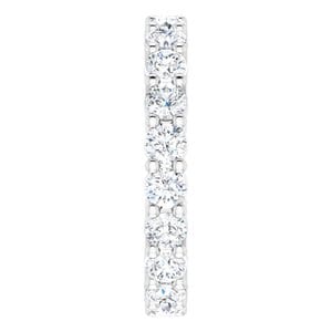 Rings Platinum 2.75 mm Round Eternity Band Mounting Size 5