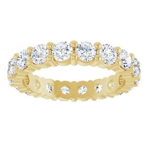 Rings 14K Yellow 3 mm Round Eternity Band Mounting Size 5