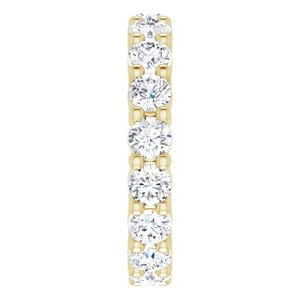 Rings 14K Yellow 3.2 mm Round Eternity Band Mounting Size 4.75