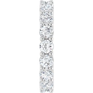 Rings Platinum 3 mm Round Eternity Band Mounting Size 5