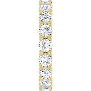 Rings 14K Yellow 3 mm Round Eternity Band Mounting Size 5