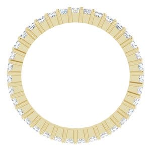 Rings 14K Yellow 1.5x1.5 mm Square Eternity Band Mounting Size 4.75