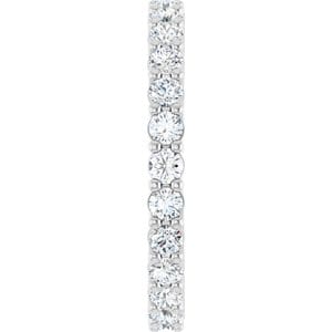 Rings Platinum 2 mm Round Eternity Band Mounting Size 5