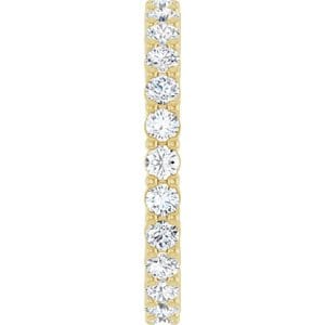 Rings 18K Yellow 2 mm Round Eternity Band Mounting Size 5
