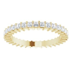 Rings 14K Yellow 1.5x1.5 mm Square Eternity Band Mounting Size 4.75