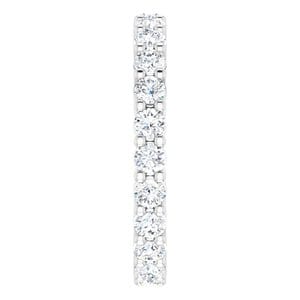 Rings Platinum 2.25 mm Round Eternity Band Mounting Size 5
