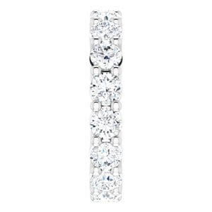 Rings 14K X1 White 3.5 mm Round Eternity Band Mounting Size 5