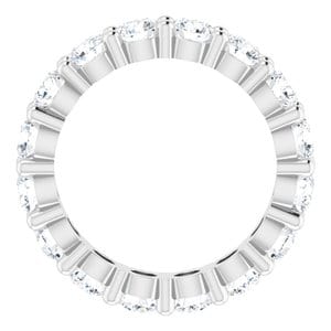 Rings 14K X1 White 3.5 mm Round Eternity Band Mounting Size 5