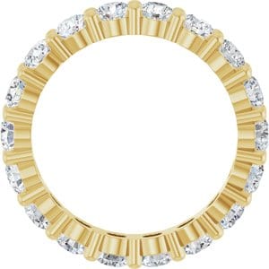 Rings 14K Yellow 3 mm Round Eternity Band Mounting Size 5