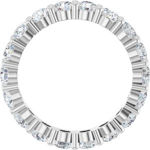 Rings Platinum 3 mm Round Eternity Band Mounting Size 5