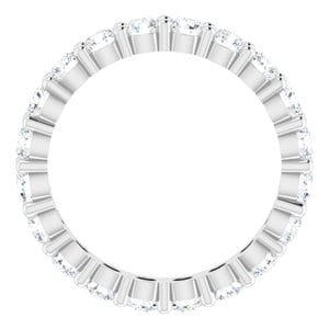 Rings Platinum 2.75 mm Round Eternity Band Mounting Size 5