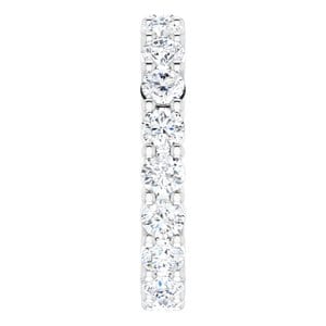 Sterling Silver 3 mm Round Eternity Band Mounting Size 5.25