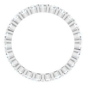 Rings Platinum 2.25 mm Round Eternity Band Mounting Size 5
