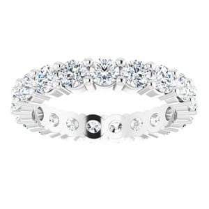 Sterling Silver 3 mm Round Eternity Band Mounting Size 5.25