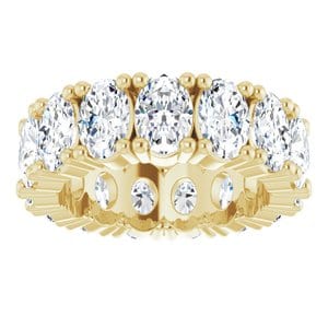 Rings 14K Yellow 6x4 mm Oval Eternity Band Mounting Size 5.25