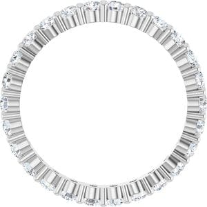 Rings Platinum 2 mm Round Eternity Band Mounting Size 5