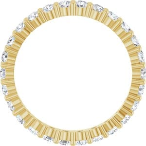 Rings 18K Yellow 2 mm Round Eternity Band Mounting Size 5