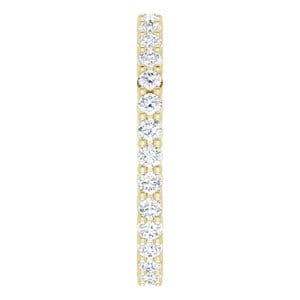 Rings 14K Yellow 1.7 mm Round Eternity Band Mounting Size 5.25