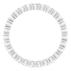 Rings Platinum 2 mm Round Eternity Band Mounting Size 5.5