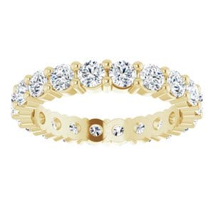 Rings 14K Yellow 2.75 mm Round Eternity Band Mounting Size 5.5