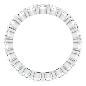 Sterling Silver 3 mm Round Eternity Band Mounting Size 5.25