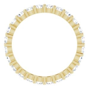 Rings 14K Yellow 2.25 mm Round Eternity Band Mounting Size 5.5