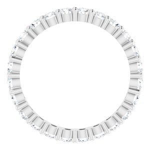Rings Platinum 2.25 mm Round Eternity Band Mounting Size 5.5