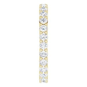 Rings 14K Yellow 2 mm Round Eternity Band Mounting Size 5.5
