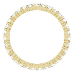Rings 14K Yellow 1.7 mm Round Eternity Band Mounting Size 5.25