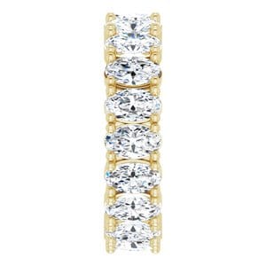 Rings 14K Yellow 5x3 mm Oval Eternity Band Mounting Size 6