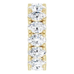 Rings 14K Yellow 6x4 mm Oval Eternity Band Mounting Size 5.25
