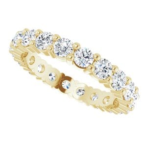 Rings 14K Yellow 2.75 mm Round Eternity Band Mounting Size 5.5