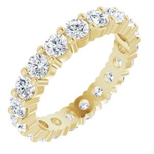Rings 14K Yellow 3 mm Round Eternity Band Mounting Size 5.5