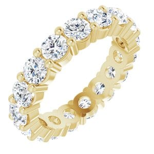 Rings 14K Yellow 3.5 mm Round Eternity Band Mounting Size 5.5